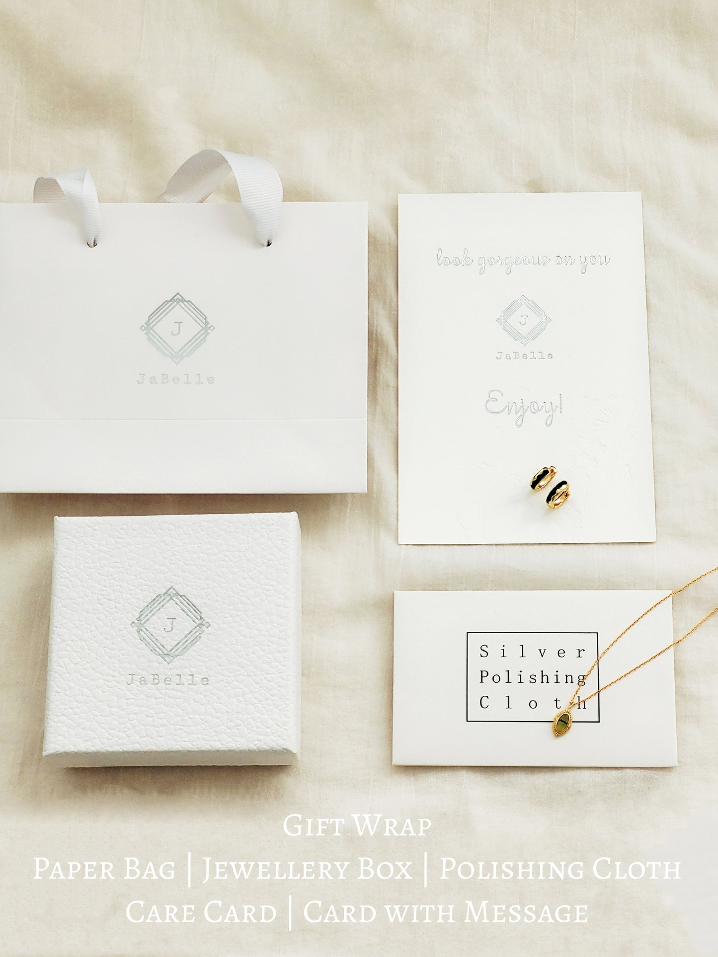 Elegant gift wrap packaging by JaBelle Jewellery