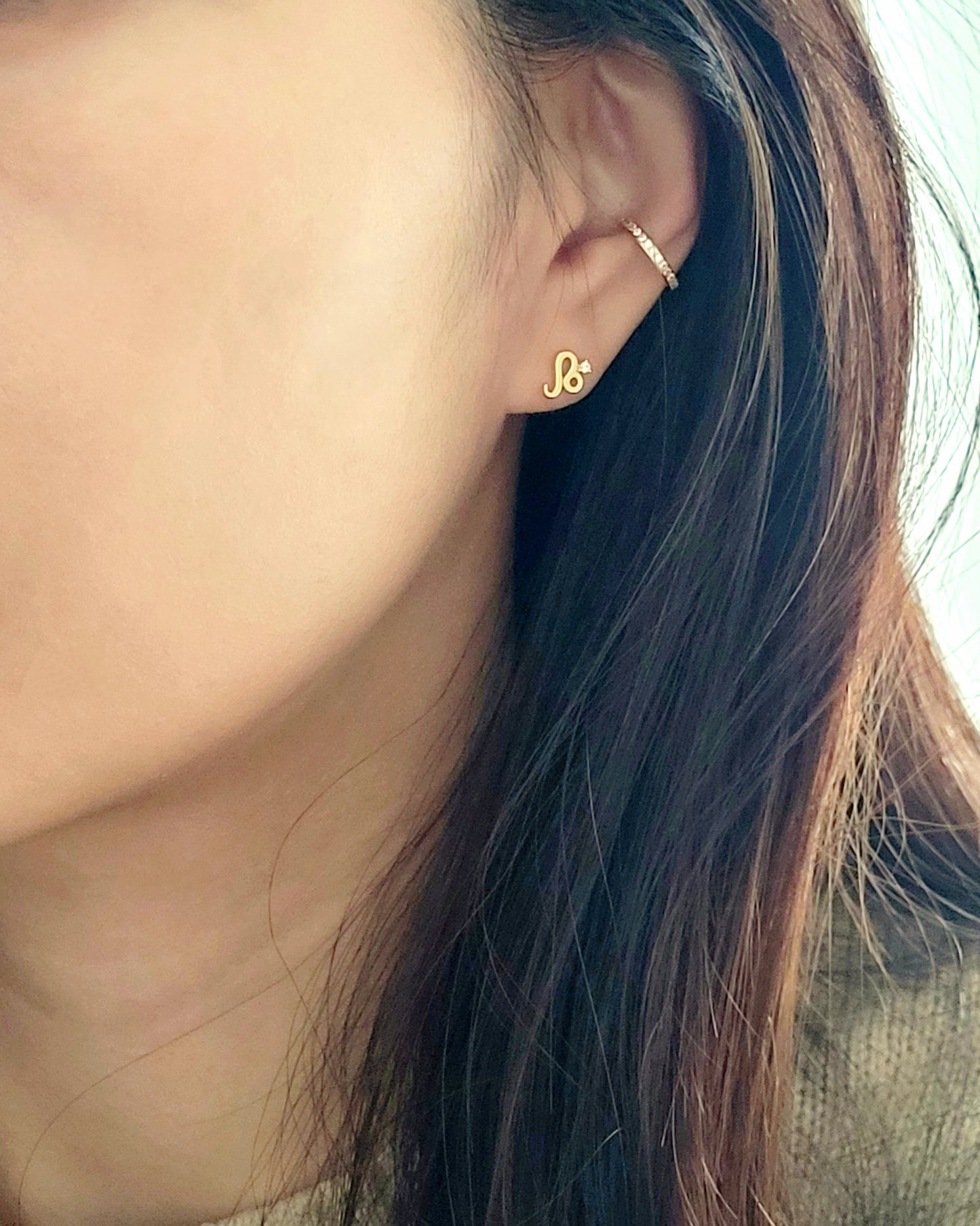 Starry Zodiac Sign Earrings · Leo