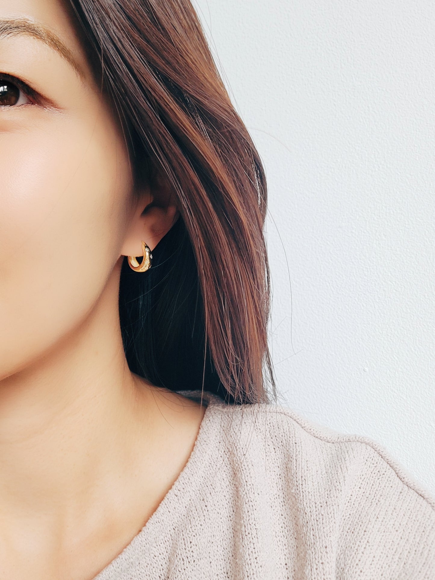 Small Celestial Hoop Earrings