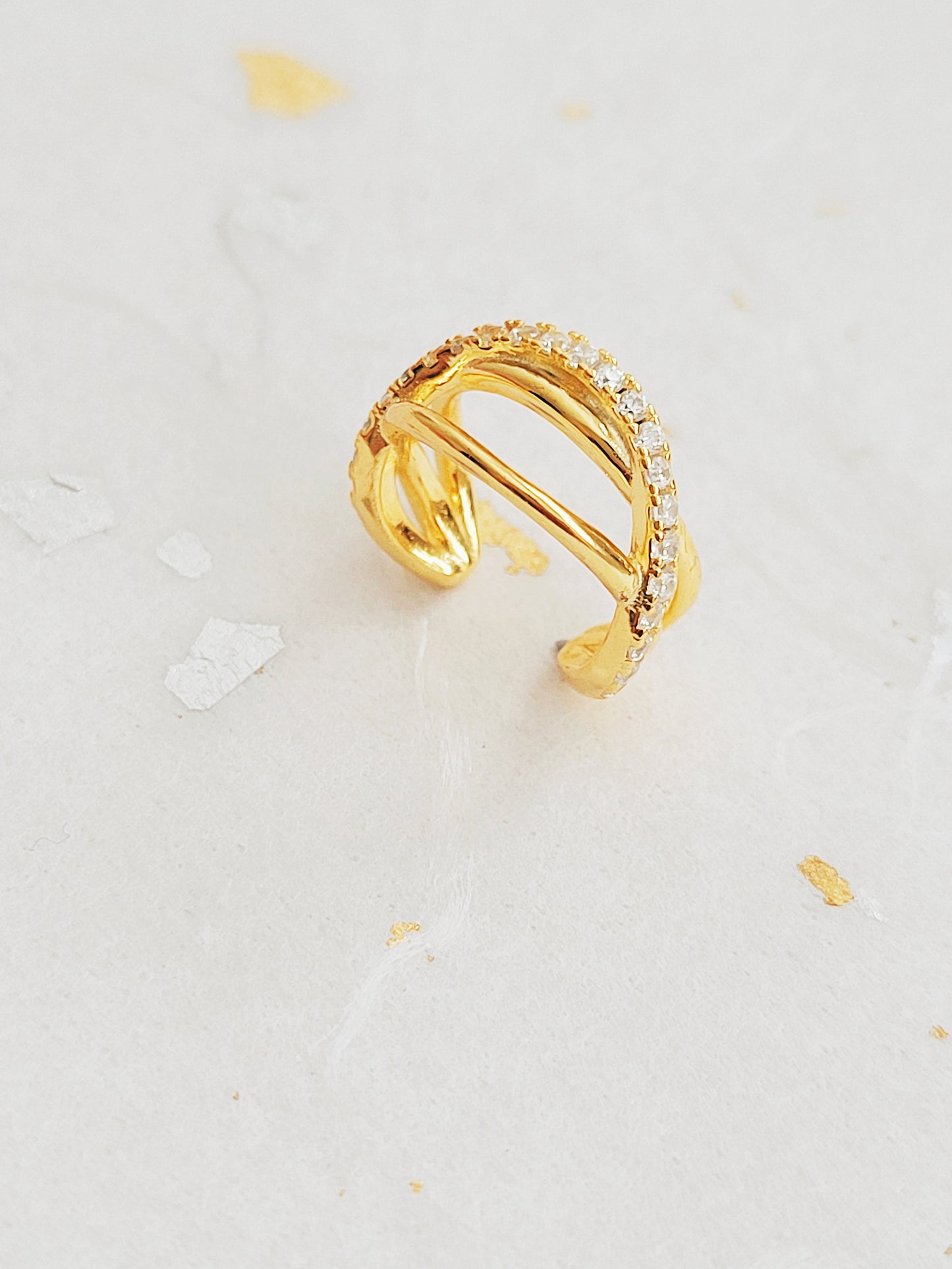 Triple Pave Ear Cuff