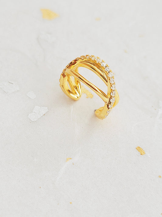 Triple Pave Ear Cuff