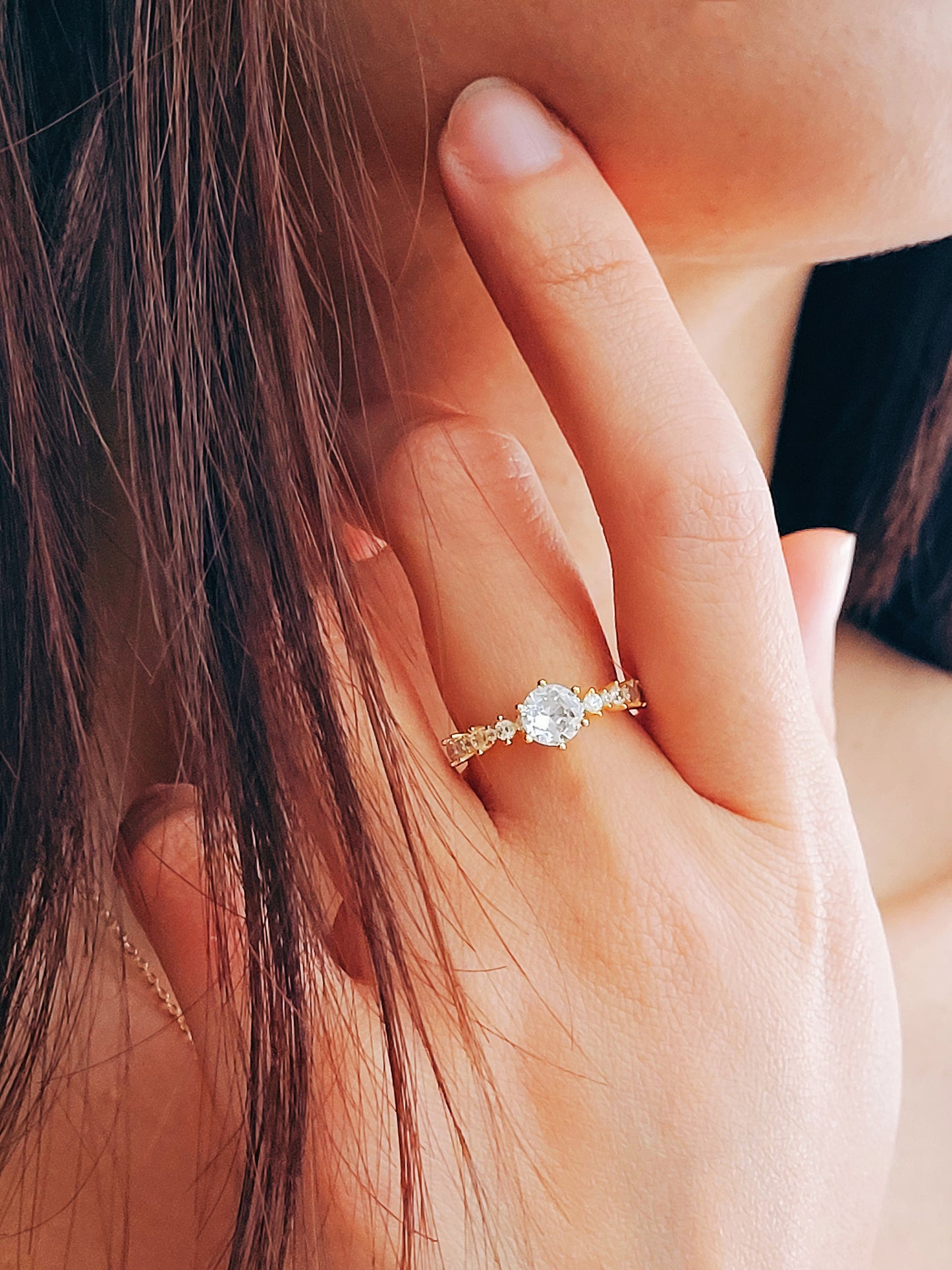 Dainty Solitaire Diamond Ring