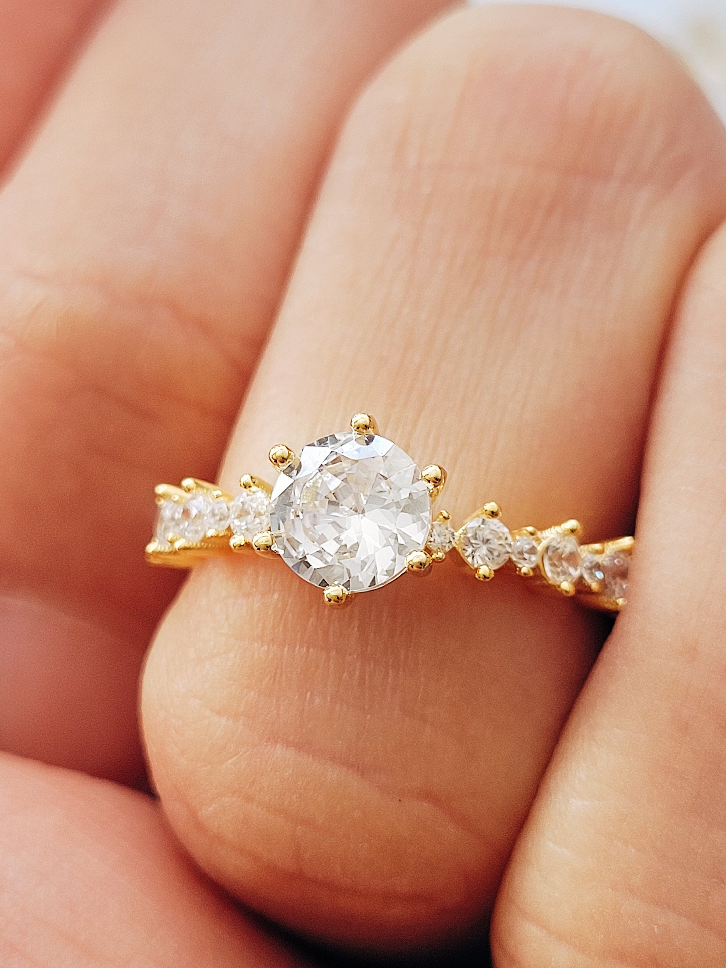 Dainty Solitaire Diamond Ring
