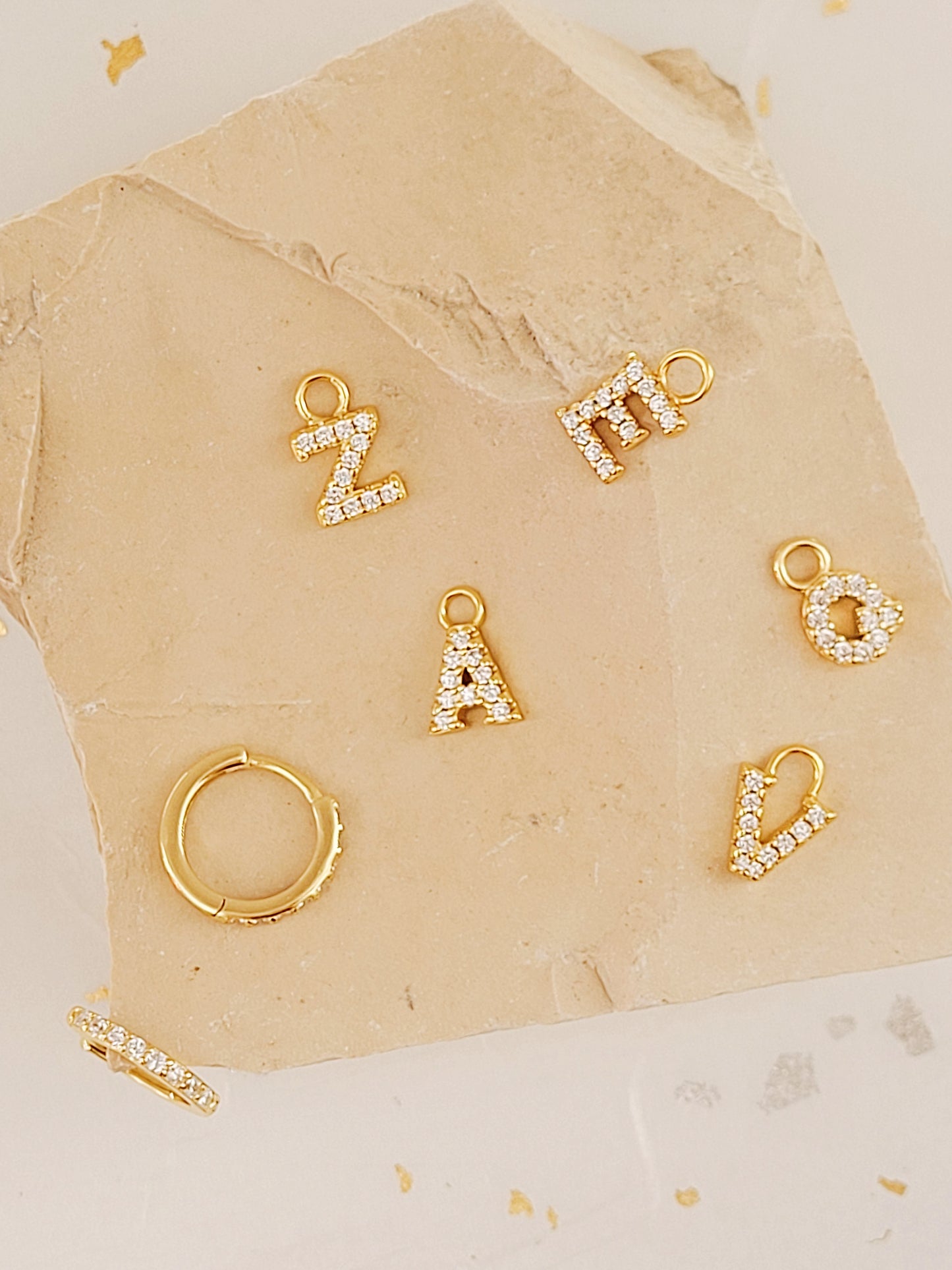 Initial Huggie Hoops