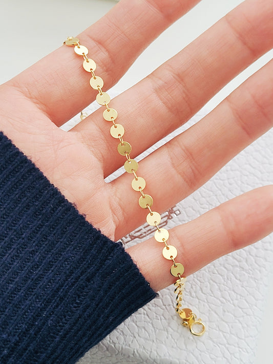 Gold Disc Bracelet