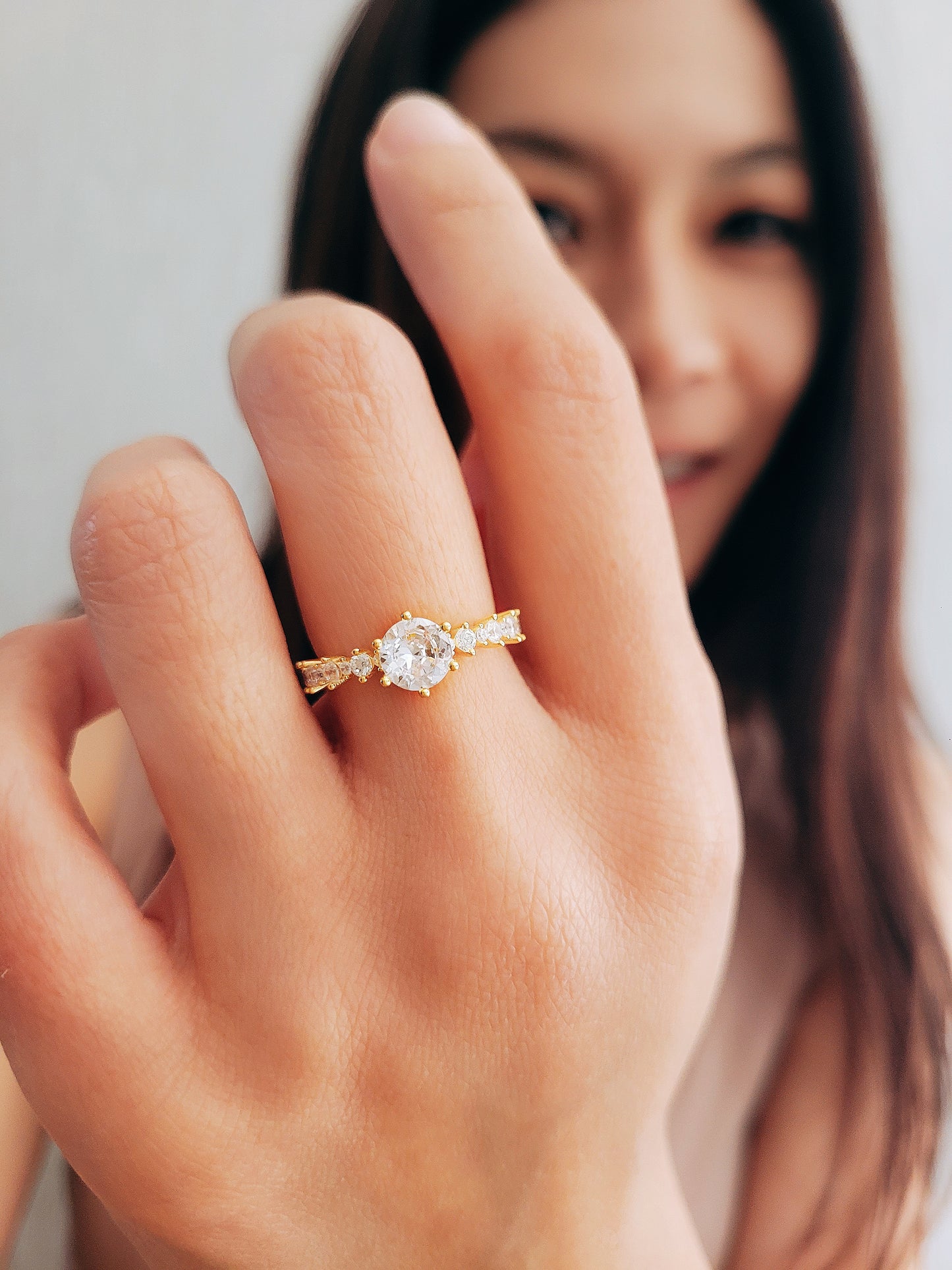 Dainty Solitaire Diamond Ring