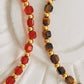 Minimalist stacking bracelets with natural Tiger’s Eye stones or Red Onyx gemstone and gold accents