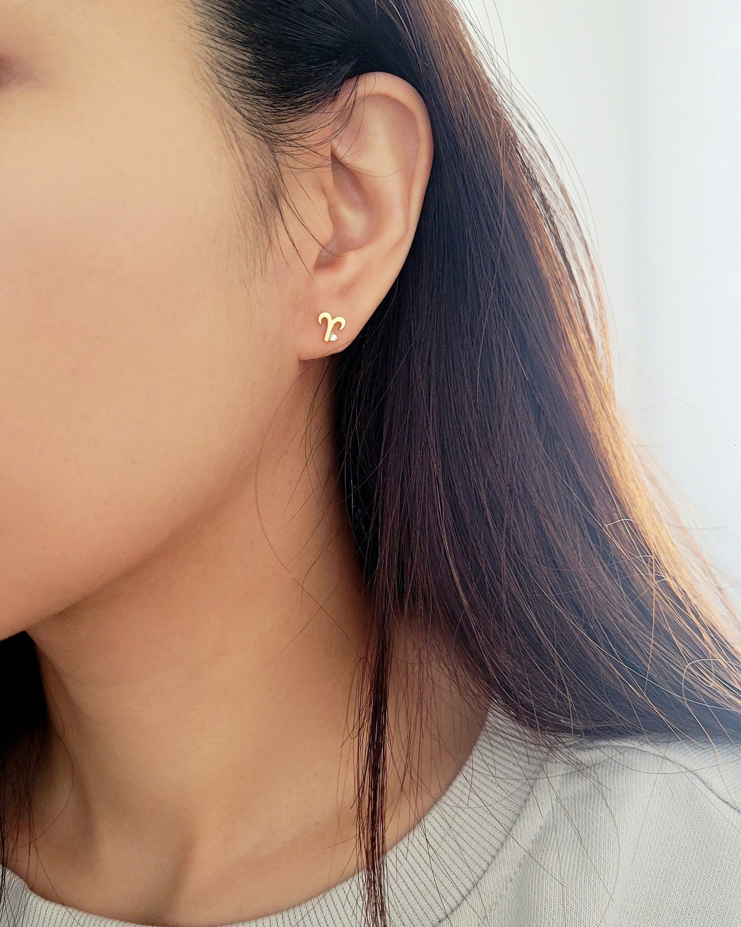 Starry Zodiac Sign Earrings · Aries