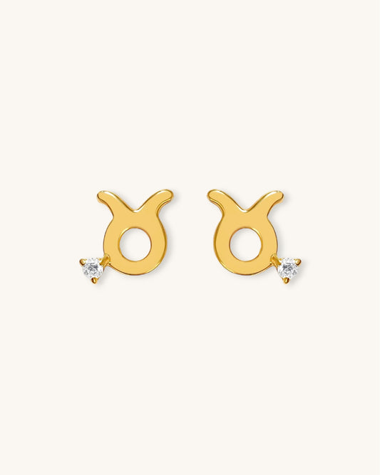 Starry Zodiac Sign Earrings · Taurus