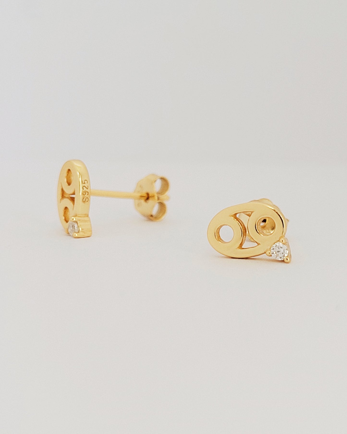 Starry Zodiac Sign Earrings · Cancer