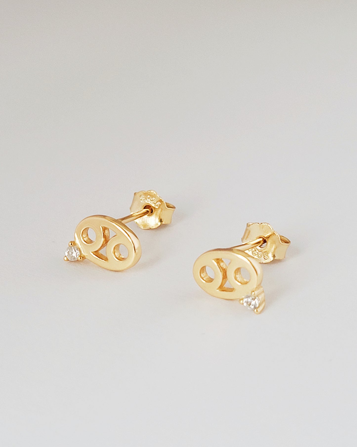 Starry Zodiac Sign Earrings · Cancer
