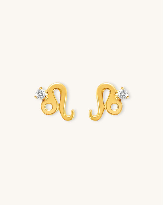 Starry Zodiac Sign Earrings · Leo