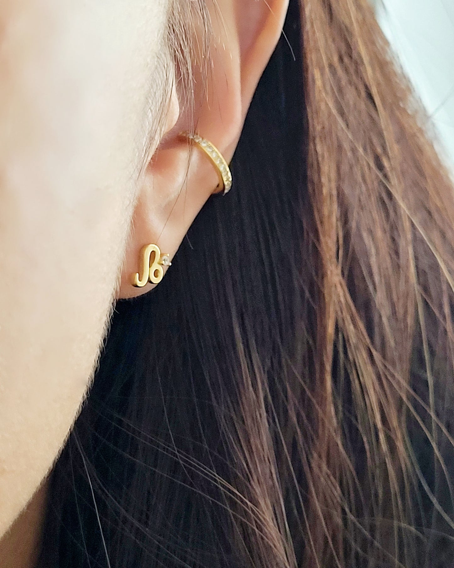 Starry Zodiac Sign Earrings · Leo